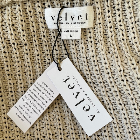 VELVET Terrah Open Front Cardigan L Putty - Picture 4 of 7